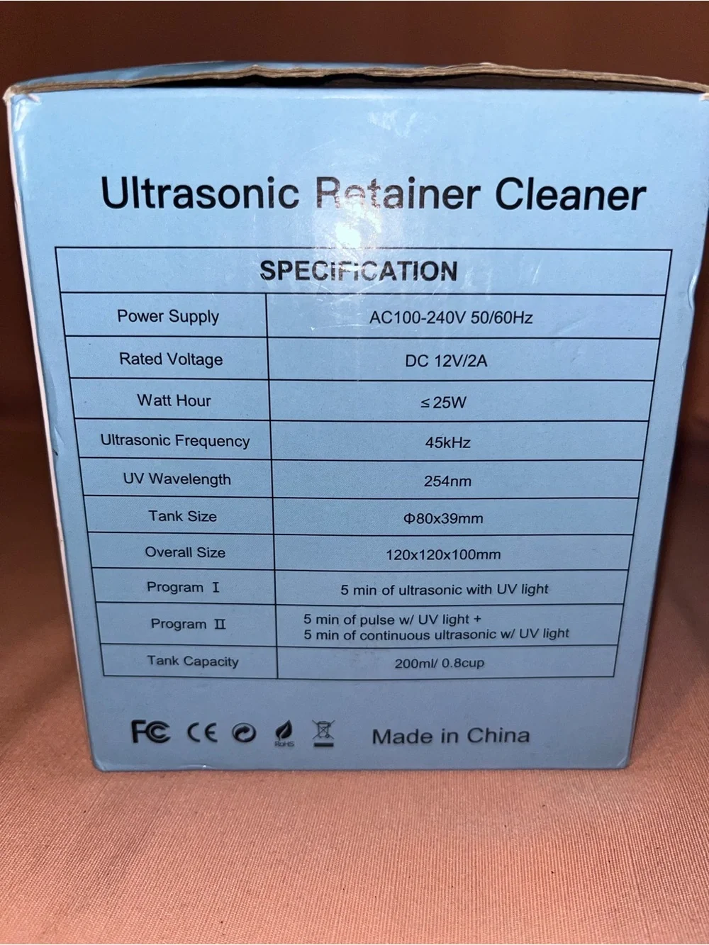 Ultrasonic Retainer Cleaner - White